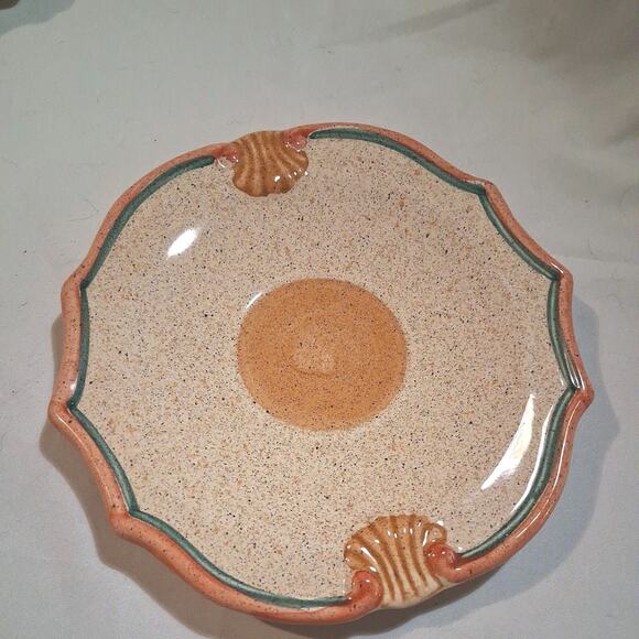 ITALIAN Neiman Marcus Horchow Stoneware Medici Saucers x4 Orange Yellow Blue - Picture 3 of 11